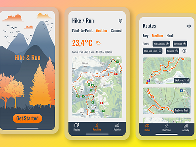Location Tracker / Trail Running UI