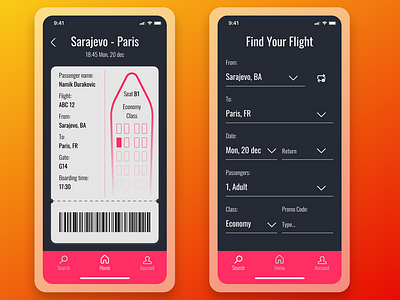 Boarding Pass UI