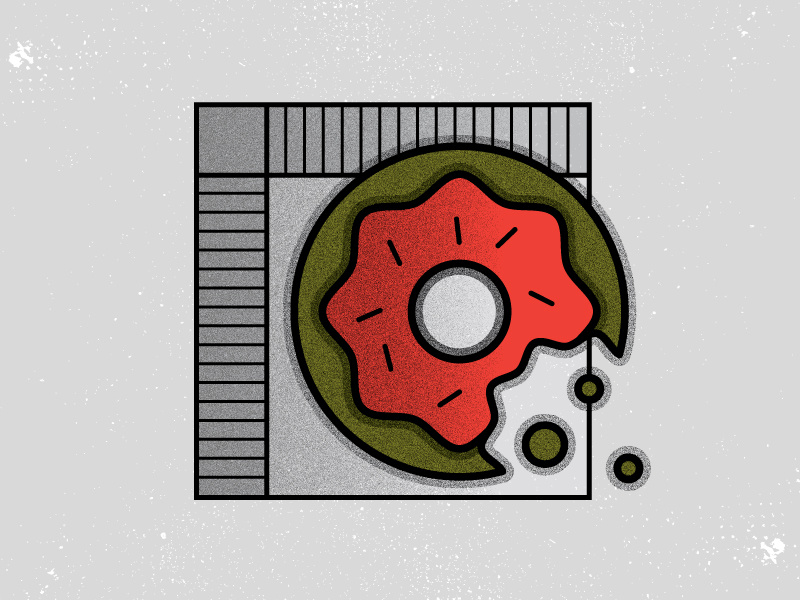 D is for donut. illustration food donut