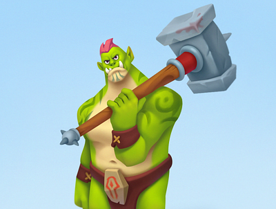 Orc character characterdesign charcterart digitalart illustraion illustration mascot design orc vector illustration