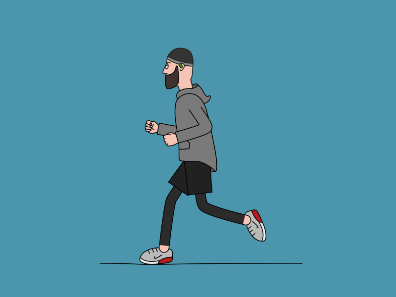 Run Cycle - Me after effects aftereffects animation animation 2d character jogging loop motion rig rubberhose run cycle running running cycle walkcycle