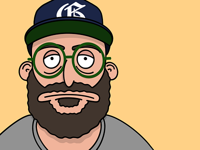 Selfie cartoon character illustration procreate selfie vector
