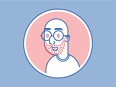 Selfie! avatar beard glasses illustration pic portrait profile selfie vector