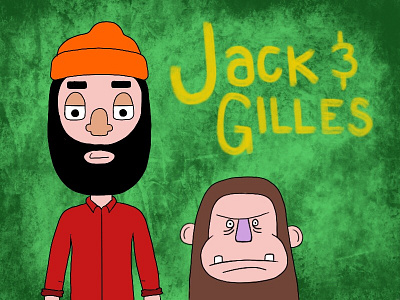 Jack & Gilles bigfoot character characters design illustration lumberjack sasquatch