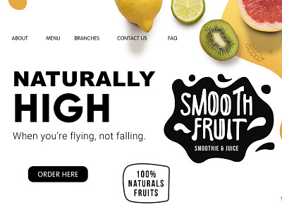 Smooth Fruit art branding design flat graphic design illustration landing page design minimal vector web website