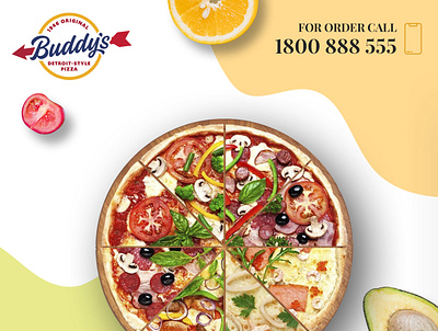 Buddys Pizza design designs flat flyer flyer design graphic design illustration vector web