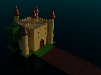 Castle 3d 3d animation 3d design model sculpting