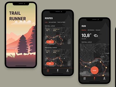 Location Tracker dailyui ios location tracker mobile product design running app trail running ui ui design
