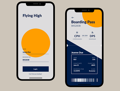 Boarding Pass boarding pass dailyui flying ios mobile product design travel ui ui design