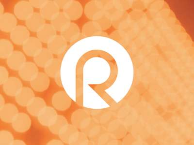 R Logo circle icon letter light logo