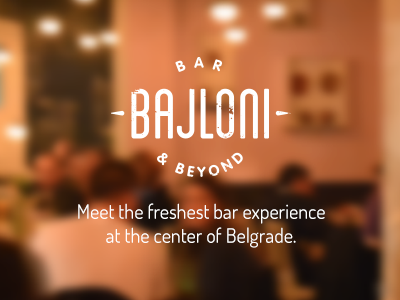 Bajloni Bar design grunge image lettering logo typography web website