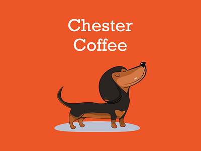 Chester Coffee art branding character dachshund dog illustration logo logo design vector