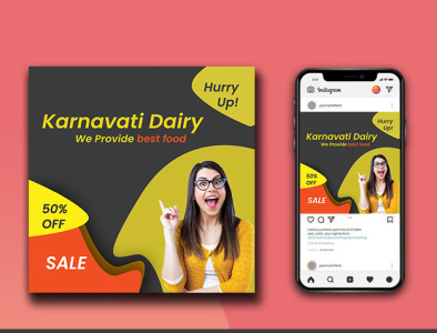 KARNAVATI DAIRY INSTAGRAM POST fb post graphicsdesign instagram post instagram stories