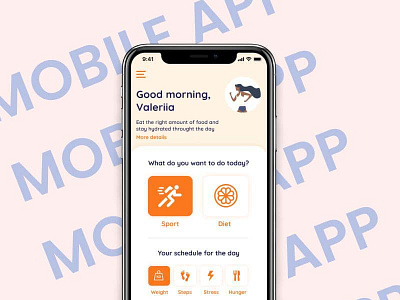UI mobile health nutrition app app app design health nutrition ui uxui