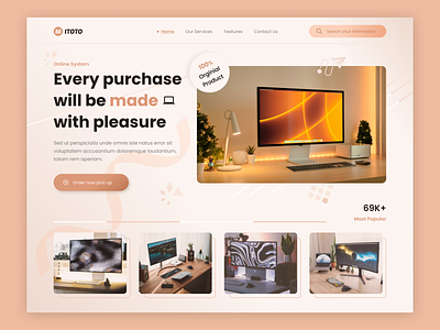 E-commerce Website Design - Header