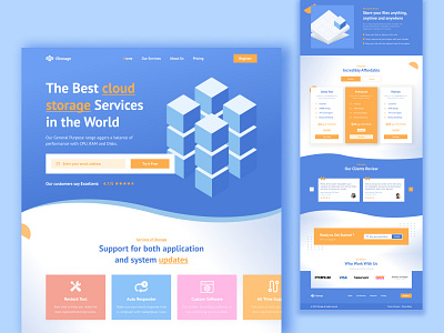 Cloud Storage Website Design