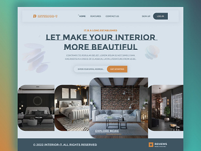 Interior Design Website - Header