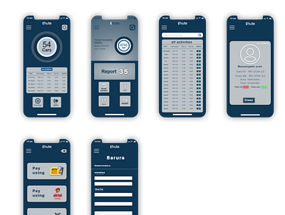 ihute parking mobile app ui