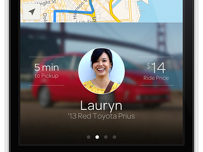 Sidecar 3.0 app apple maps avatar ios iphone map prius profile sidecar transportation visual design