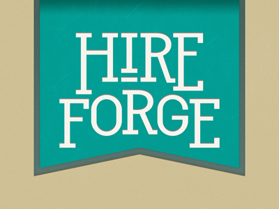 HireForge Logo #3 banner hire hireforge slab slab serif teal