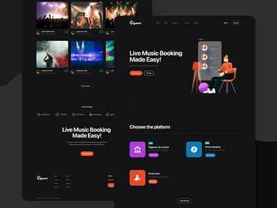 Music Booking Website Design dashboard design dashboard ui design ecommerce app ui webdesign website design