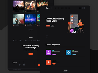 Music Booking Website Design