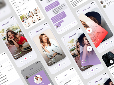 Dating Mobile App Design branding dashboard design dashboard ui design ecommerce app illustration logo ui webdesign website design