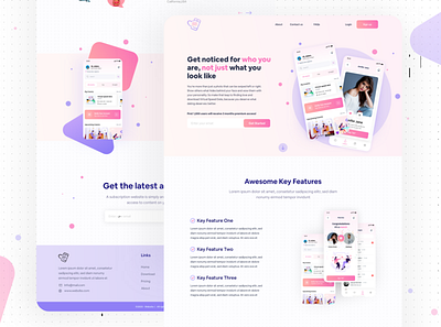 Virtual Dating App Landing Page animation branding dashboard design dashboard ui design ecommerce app graphic design illustration landing page logo motion graphics ui webdesign website design