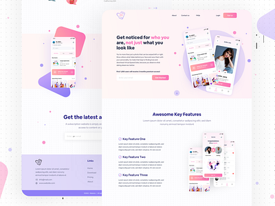 Virtual Dating App Landing Page