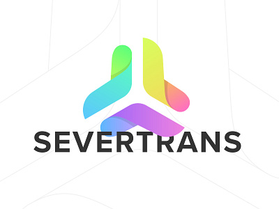 Severtrans logo colorful identity logo sign