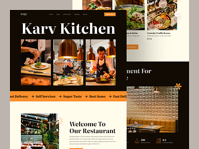 Restaurant Landing Page design food food drink food delivery food delivery landing page food delivery website homepage landing page landing page design restaurant restaurant landing page restaurant website typography ui ui design uiux web design web ui website website design