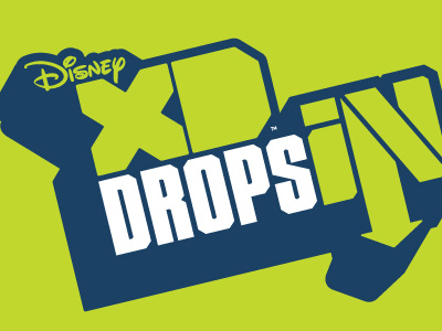 DISNEY XD - DROPS IN - LOGO DESIGN branding disney logo logo design skateboarding snowboarding