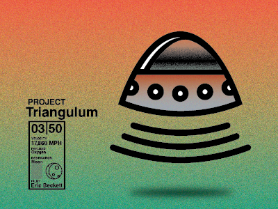 Project Triangulum 3/50 grain illustrator line icon pod thick line ufo