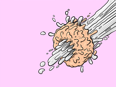 "O" for 36 Days of Type 80s cheese drippy goo grime gum milk o pink slime splash typography
