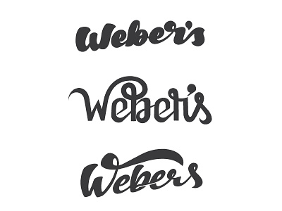 Weber's Preliminary Logos branding cream ice lettering logo mark script type typography