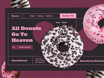 Heaven - Donut Shop banner dailyui design donut landing shop store ui uiux ux web