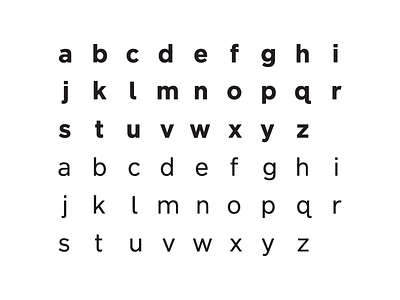 Untitled Typeface Lowercase