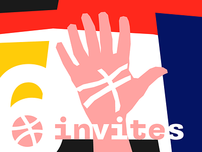 six dribbble invites! dribbble invites six
