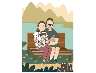 Family Portrait children book illustration design digital illustration illustration illustrations kids art kids illustration
