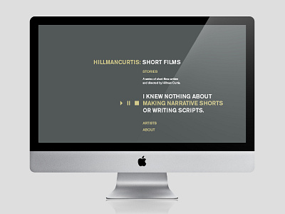 Short Films akzidenz grotesk app design dvd layout monotone typography website