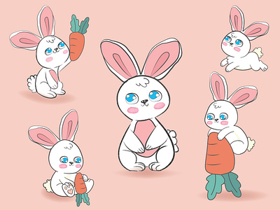 Cute Bunny Character Design