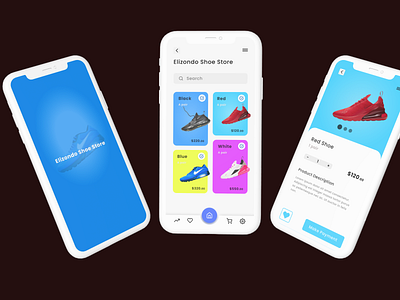 Shoe Store App app design ui ux