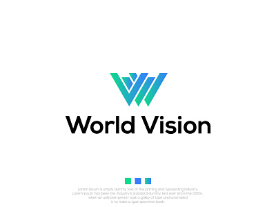 WV World Vison logo design brand logo branding busienss logo company logo creative logo design design flat gradient graphic design identity imoncreative logo logo design logo designer modern logo symbol textlogo v logo vector w logo