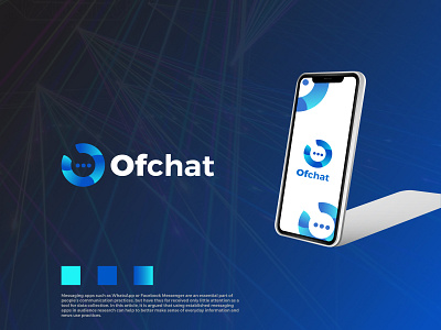 Ofchat app icon design abstract app icon branding chat chat bubble community connection conversation dating logo gradient identity logo logo symbol message messaging app modern logo social network talk