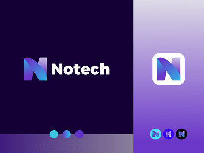 Notech company logo design brand identity branding design graphic design identity it logo letter logo logo logo design logos logotype minimalistic logo modern logo n logo software logo tech company tech logo technologies technology technology logo