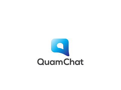 QuamChat Logo design For chatting app branding branding identity chat app chat bubble chat logo chatting connection conversation creative icon identity letter logo logo logo design message app message logo messenger modern social talk logo