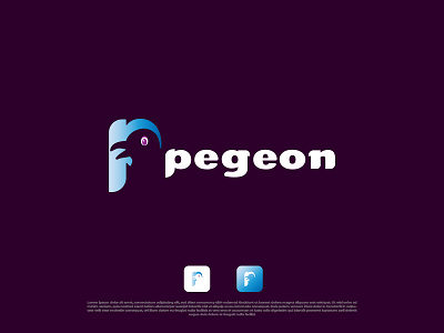 pegeon logo | Letter P logo | bird logo | combination logo