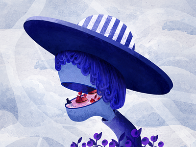 Journey 02 blue character design colorful concept art digital art digital painting flowers hat illustration modern
