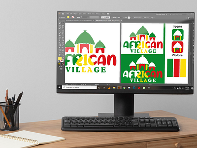 African Village Logo