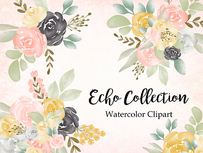 Echo Collection design illustration instant download png printables watercolor watercolor florals watercolor flower watercolor flowers watercolor illustration wedding design